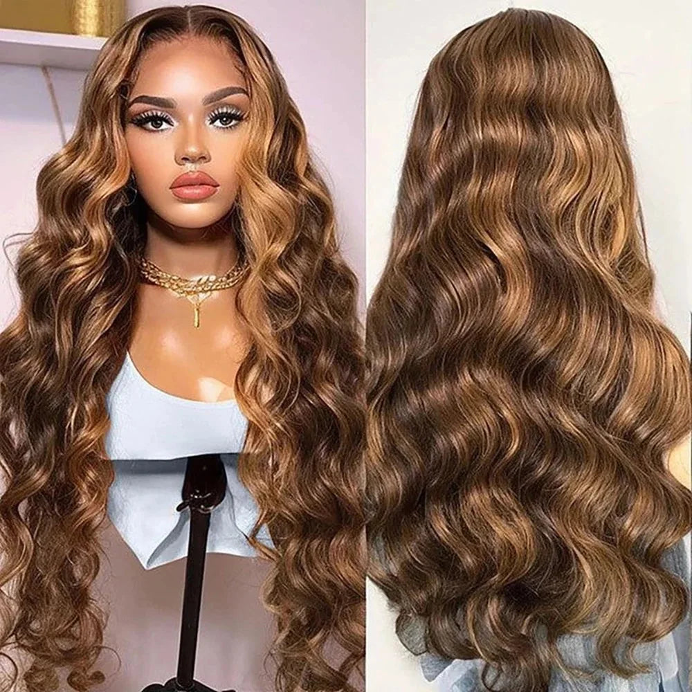 Highlight 100% Human Hair Wigs Pre Plucked Indian 13x6 HD Lace Frontal Wigs Honey Blonde 13x4 HD Lace Front 100% Human Hair Wig