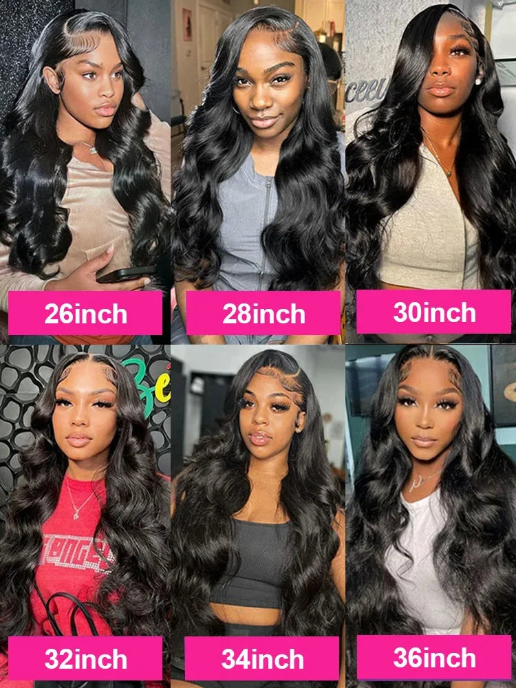 Wear Go HD Water Wave 13x6 Body Wave Lace Frontal Human Hair Wig 30 40 Inch Lace Front Wigs 13x4 Brazilian 5x5 Glueless Closure