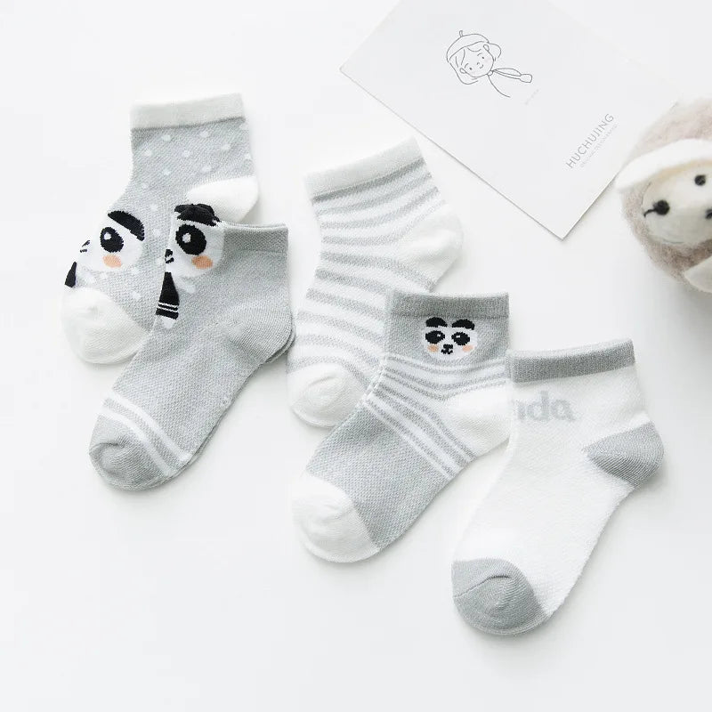 5Pairs/lot 0-2Y Infant Baby Socks Baby Socks for Girls Cotton Mesh Cute Newborn Boy Toddler Socks Baby Clothes Accessories