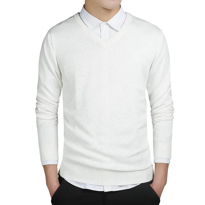 Elevate Your Casual Style with the 2024 Men's V-Neck Cotton Sweat