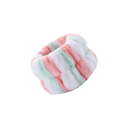 2pcs Flannel Hand Face Wash Cuff Anti-wetting Oversleeves Sports Sweat-wiping Sweat-absorbing Wristband Bathroom Accessories