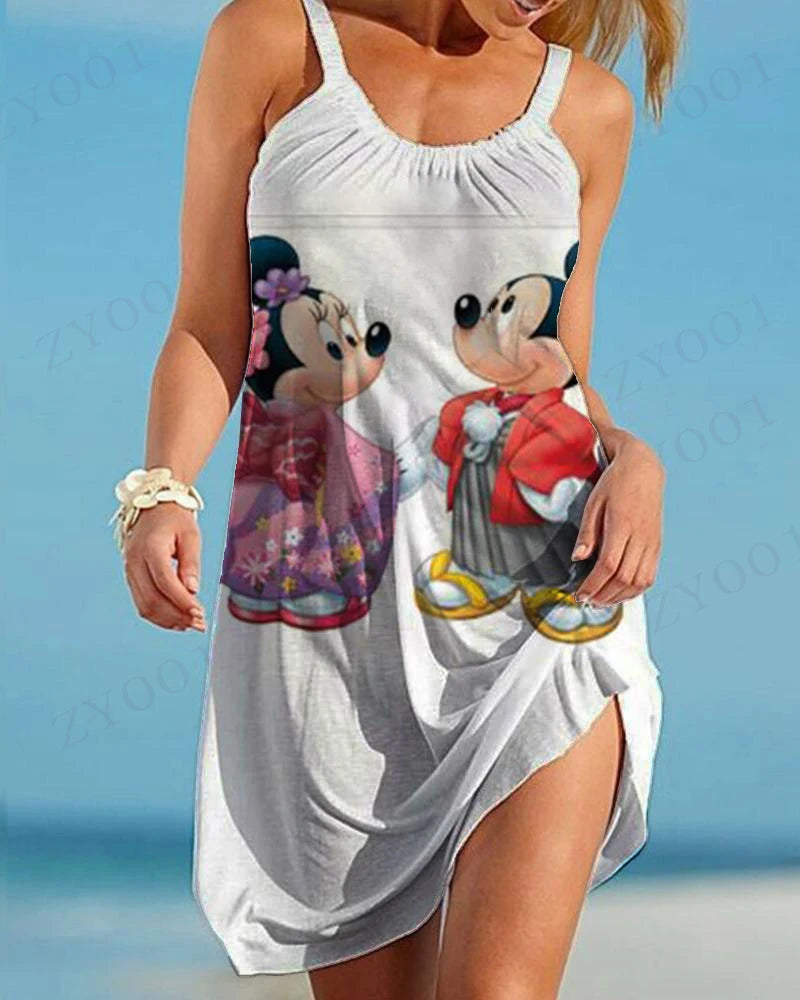 Disney Elegant Women's Dresses for Party 2022 Sexy Dress Woman Clothes for Summer Outfits Sundresses 2022 Fashion Skirt TOP Chic