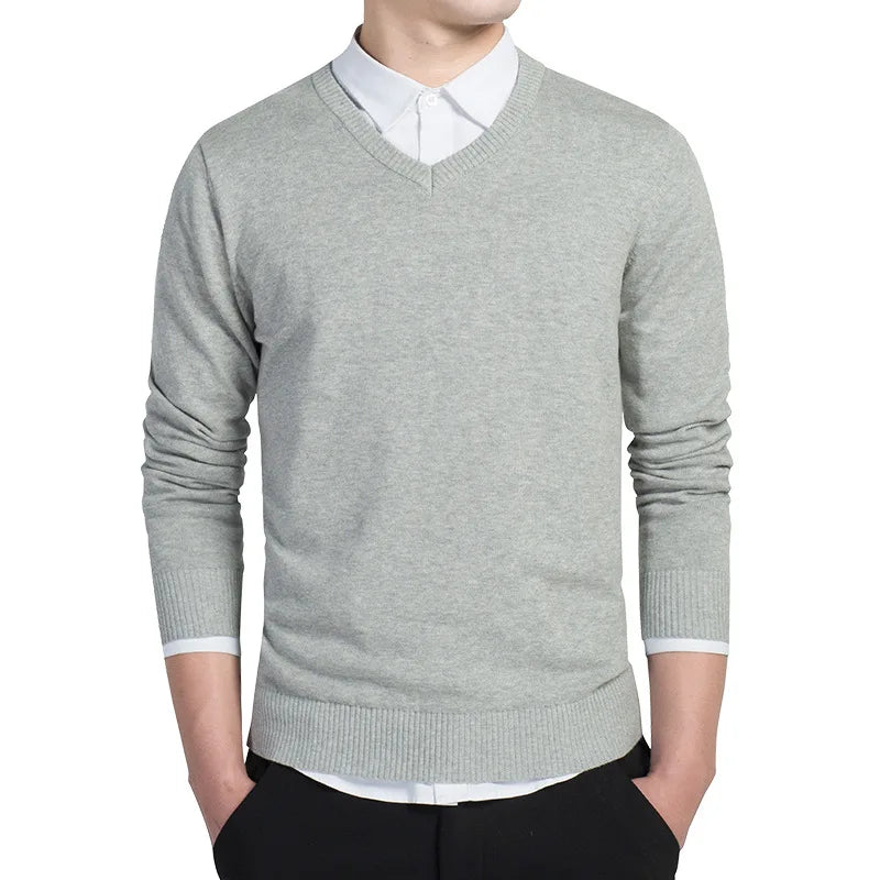 Elevate Your Casual Style with the 2024 Men's V-Neck Cotton Sweat