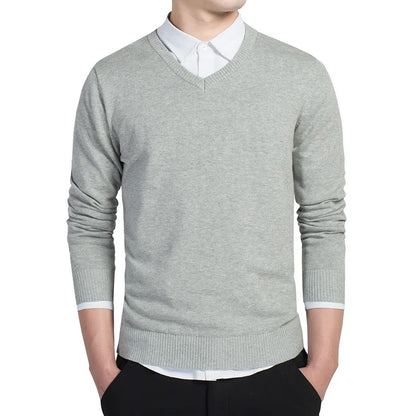 Elevate Your Casual Style with the 2024 Men's V-Neck Cotton Sweat