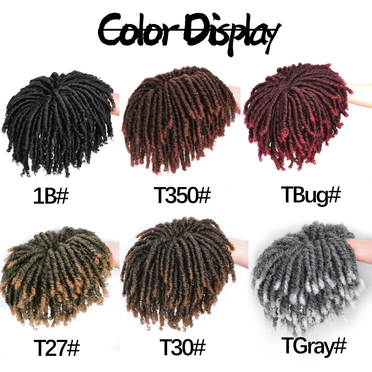 Short Crochet Wigs Synthetic Clips in Hair Toupee Extensions Afro Synthetic Braided Half Wig Dreadlock Hairpieces For Men Women