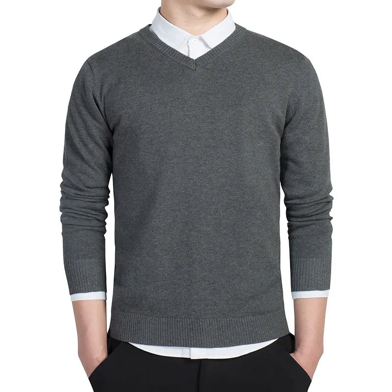 Elevate Your Casual Style with the 2024 Men's V-Neck Cotton Sweat