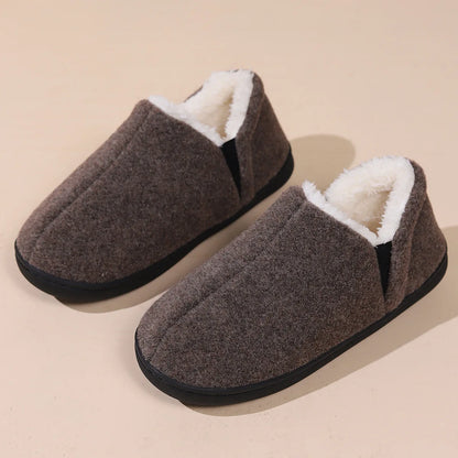 Kidmi Women Shoes House Shoes Men Outdoor Fur Antiskid Shoes For Women Winter Warm Fluffy Slippers Woman Ankle Fur Shoes 2024