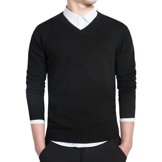 Elevate Your Casual Style with the 2024 Men's V-Neck Cotton Sweat