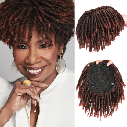 Short Crochet Wigs Synthetic Clips in Hair Toupee Extensions Afro Synthetic Braided Half Wig Dreadlock Hairpieces For Men Women