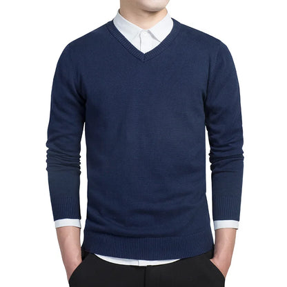 Elevate Your Casual Style with the 2024 Men's V-Neck Cotton Sweat