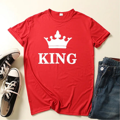 New Crown King Queen T-shirt for Men and Women Tshirts  Graphic T Shirts Clothing Oversized Tshirt  Harajuku  Women Clothes