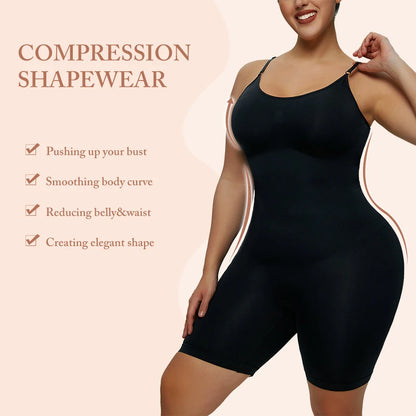 Plus Size Women Butt Lifter Body Shaper Push Up Breast Slimming Waist Tummy Control Shapewear Bodysuit Fajas