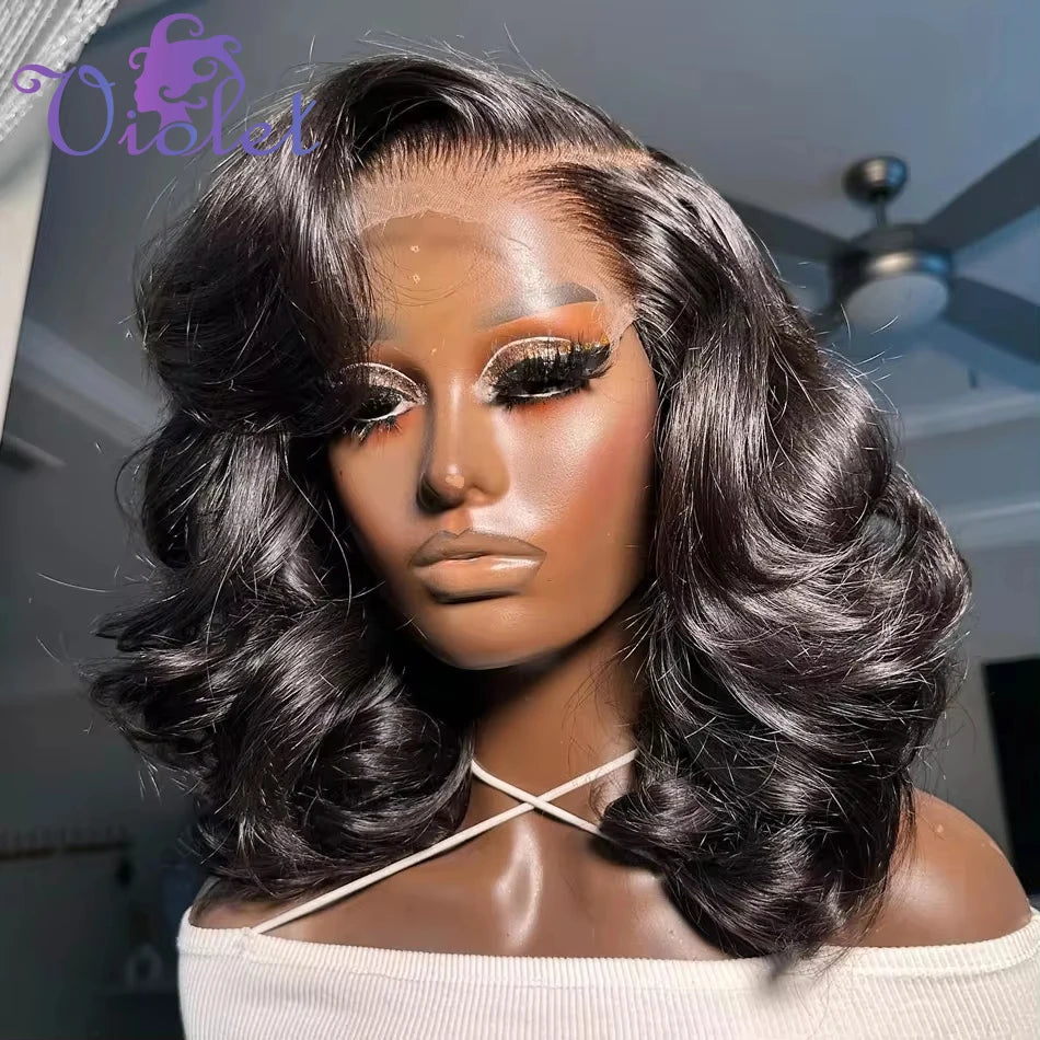 Loose Wave 4x4 Lace Closure Bob Wig Pre Plucked 180 Density Body Wave Short Bob Human Hair Wigs 4x4 Lace Frontal Closure Wig