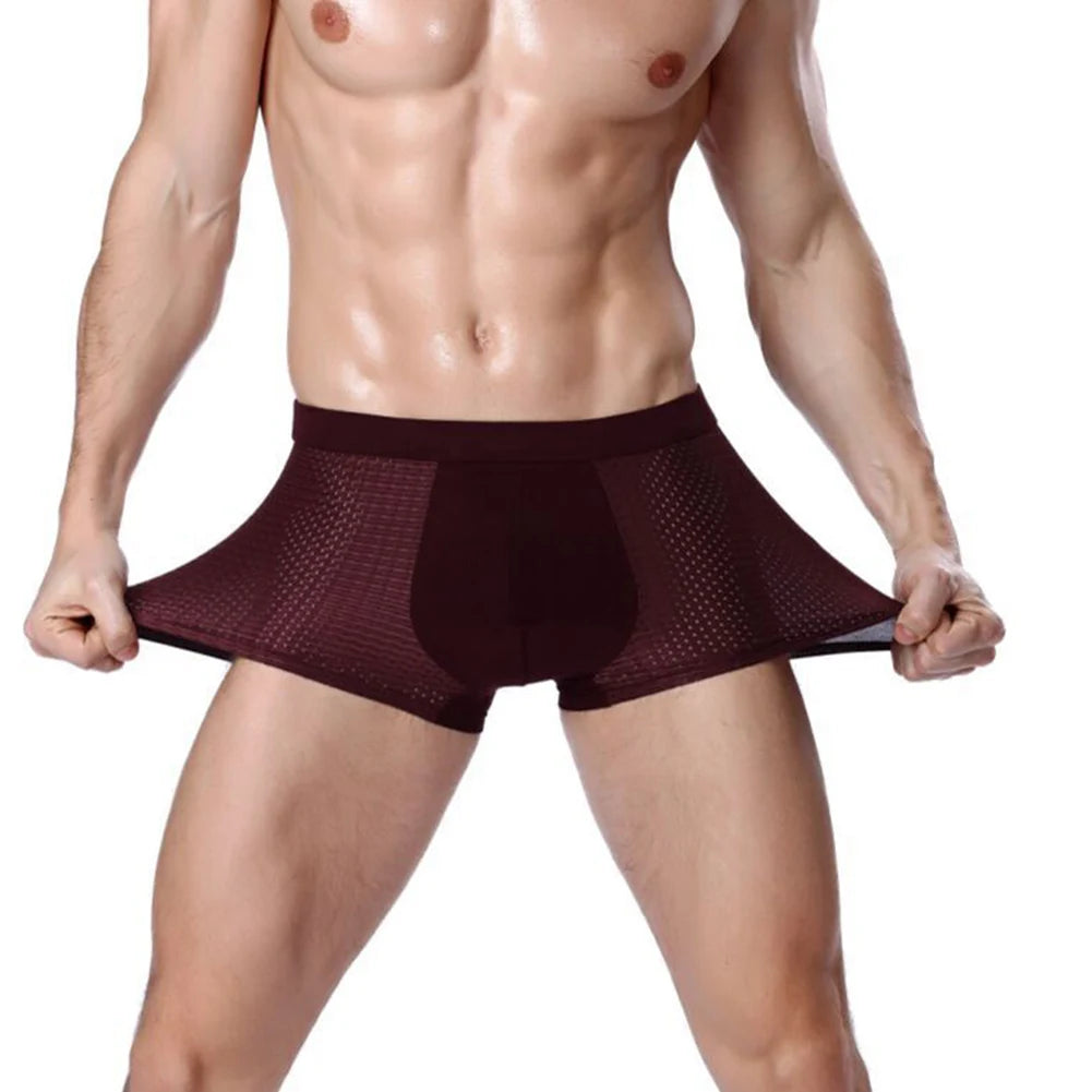 Men's flat underwear, breathable and comfortable, high elasticity thin underwear, men's four cornered underwear