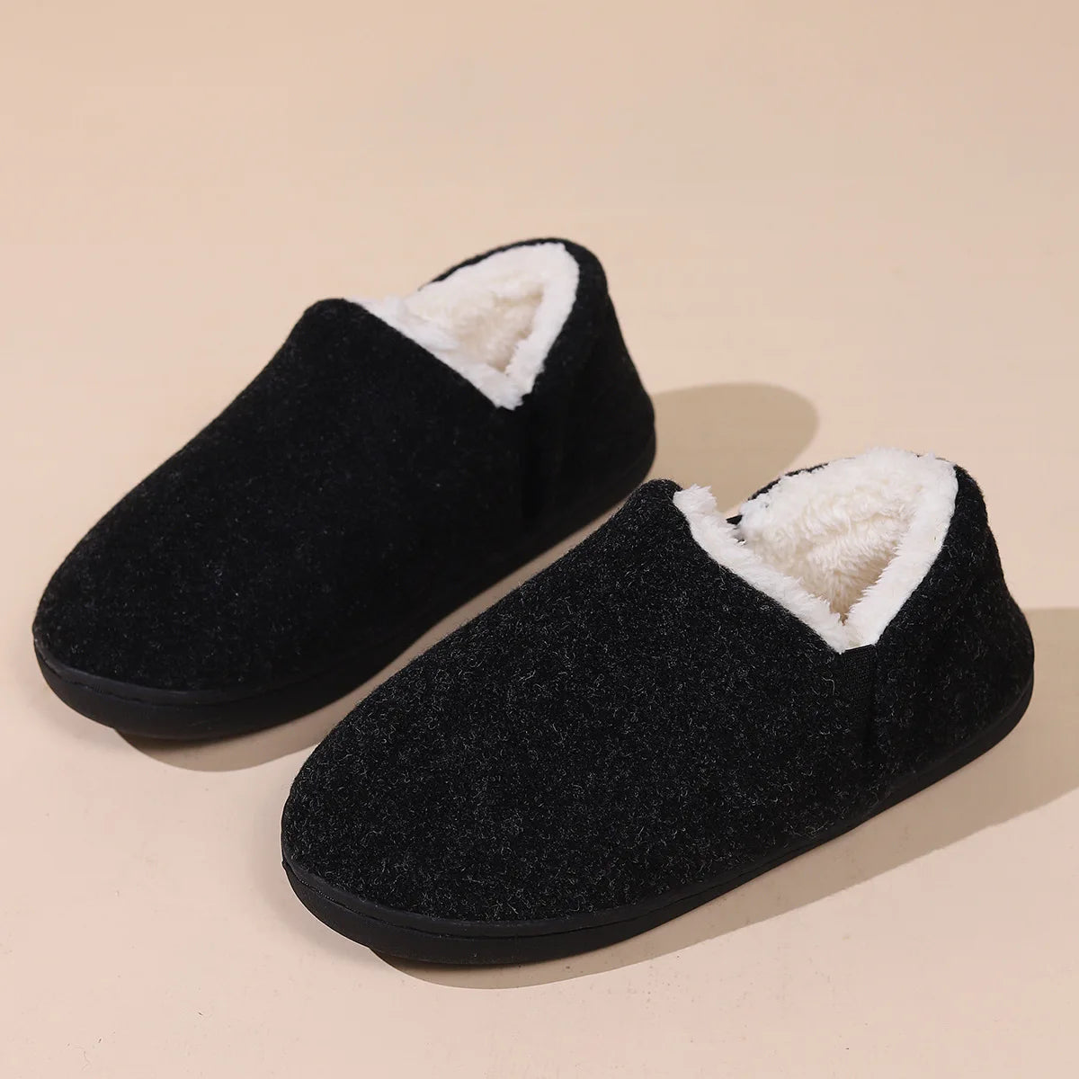 Kidmi Women Shoes House Shoes Men Outdoor Fur Antiskid Shoes For Women Winter Warm Fluffy Slippers Woman Ankle Fur Shoes 2024