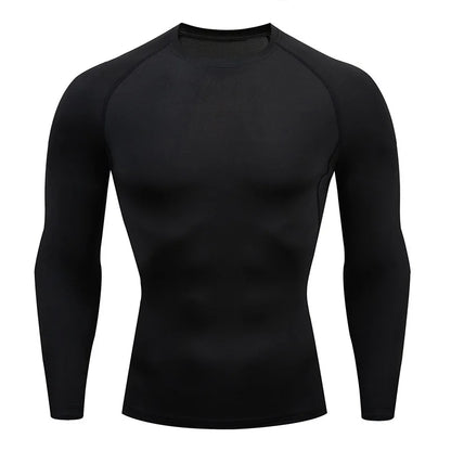 Men Compression Set MMA Long or Short Sleeve T-shirt Men's Tight Pants Fitness Bodybuilding Clothes Rashguard Sports Suits