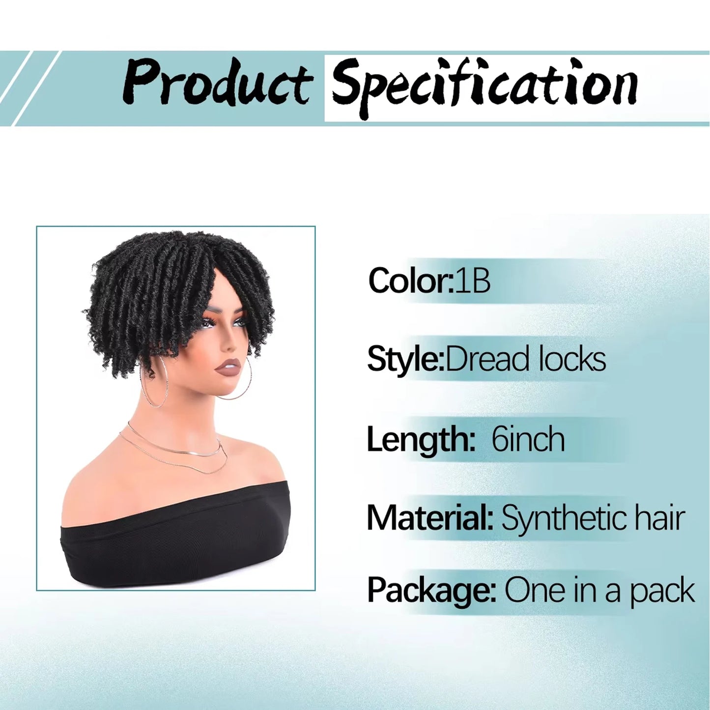 Short Crochet Wigs Synthetic Clips in Hair Toupee Extensions Afro Synthetic Braided Half Wig Dreadlock Hairpieces For Men Women