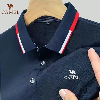 New Summer Brand Embroidered Polo Shirt for Men's High Quality Fashion Casual Comfortable and Breathable Short Sleeved T-shirt