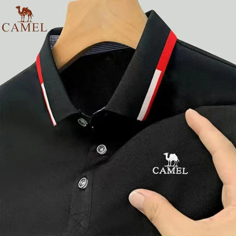 New Summer Brand Embroidered Polo Shirt for Men's High Quality Fashion Casual Comfortable and Breathable Short Sleeved T-shirt