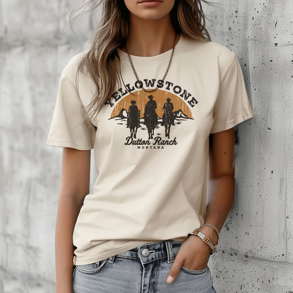 Yellowstone t-shirts women designer streetwear tshirt female anime 2000s clothes