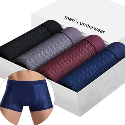 Men's flat underwear, breathable and comfortable, high elasticity thin underwear, men's four cornered underwear