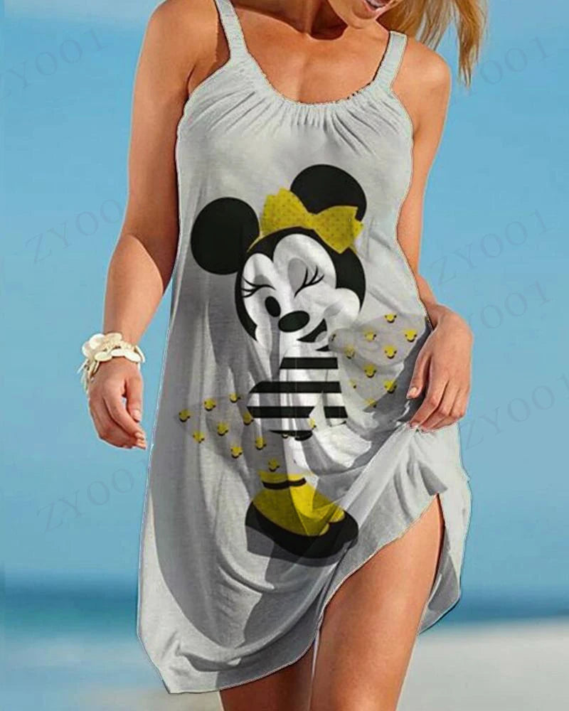 Disney Elegant Women's Dresses for Party 2022 Sexy Dress Woman Clothes for Summer Outfits Sundresses 2022 Fashion Skirt TOP Chic