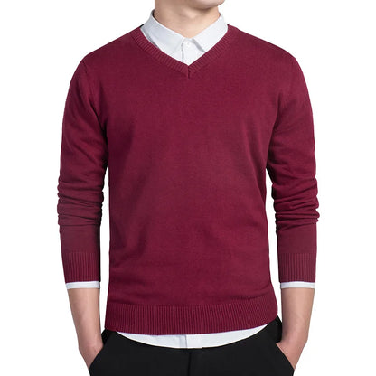 Elevate Your Casual Style with the 2024 Men's V-Neck Cotton Sweat