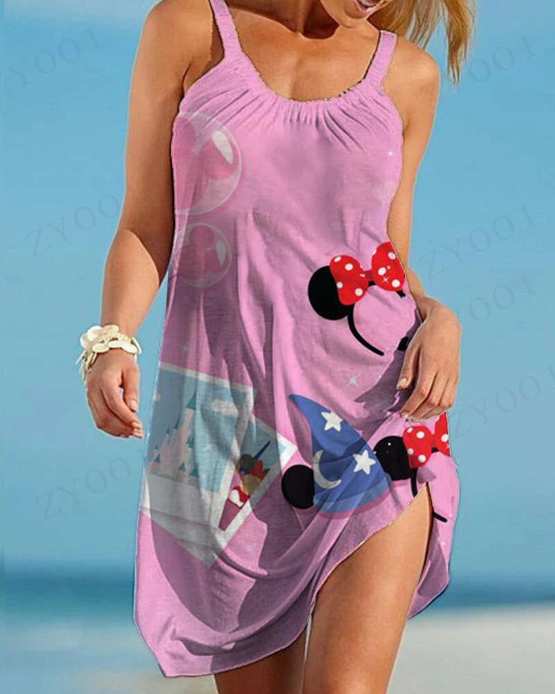 Disney Elegant Women's Dresses for Party 2022 Sexy Dress Woman Clothes for Summer Outfits Sundresses 2022 Fashion Skirt TOP Chic